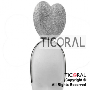 VINCHA CORAZON PLATA GLITTER 79217/G x 1